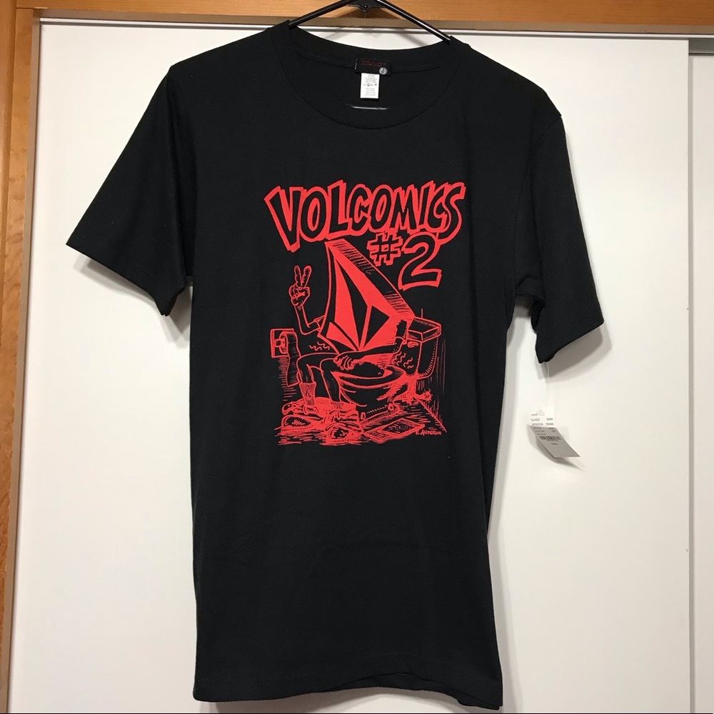 Volcom Black and Red Logo Small